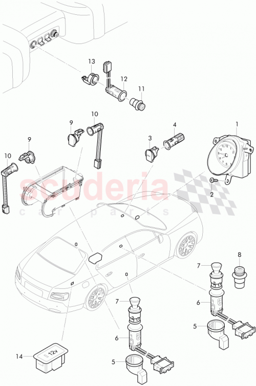 Part Diagram for Bentley 3Y0 919 309 B