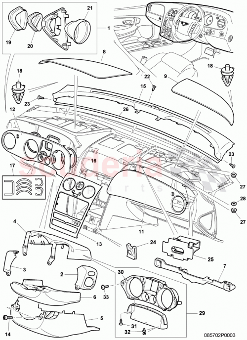 Part Diagram for Bentley 3W2858452F