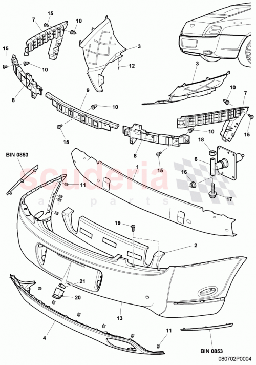 Part Diagram for Bentley 3W8807417AGGRU