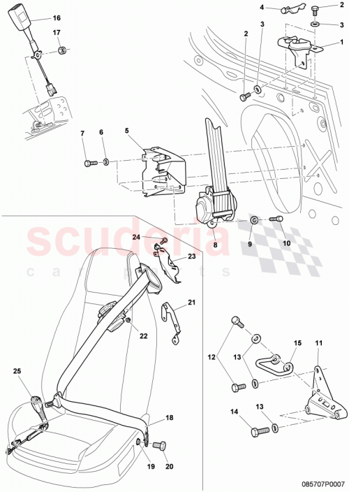 Part Diagram for Bentley 3W1857705J