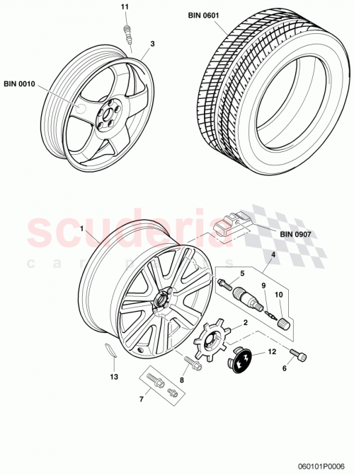 Part Diagram for Bentley 3W0601025AH
