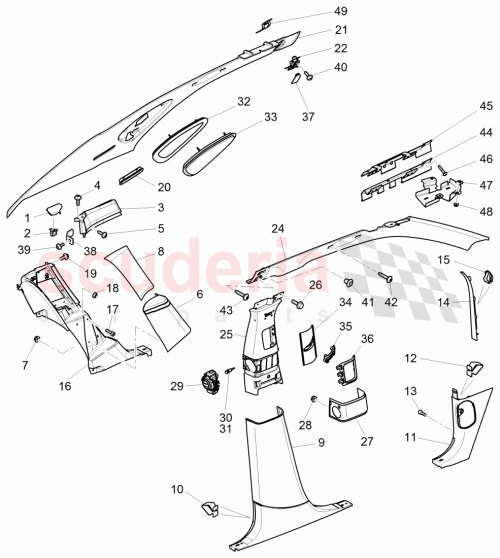 Part Diagram for Bentley 3Y5867064B