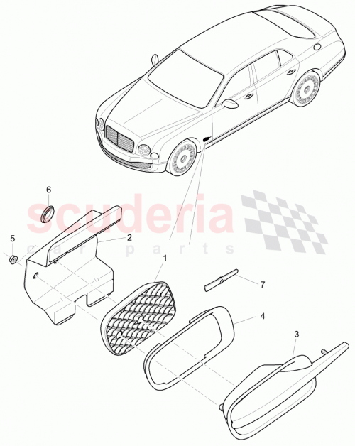 Part Diagram for Bentley 3Y5 821 471