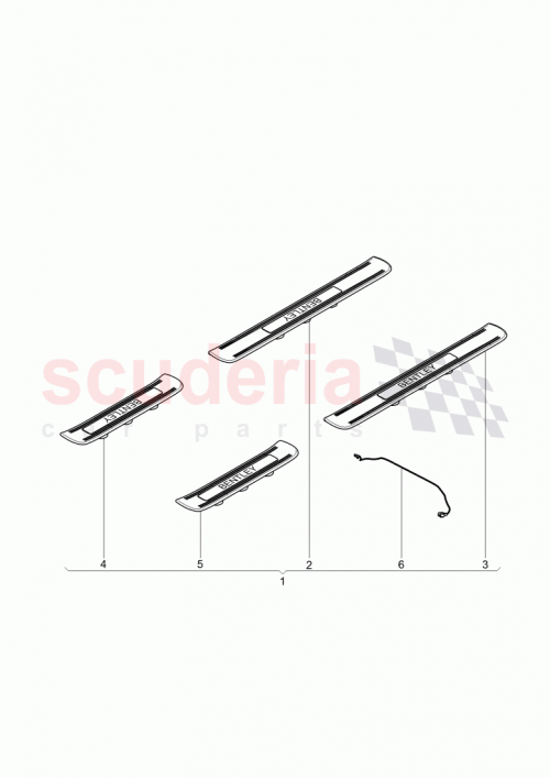 Part Diagram for Bentley 3W5 853 538 H