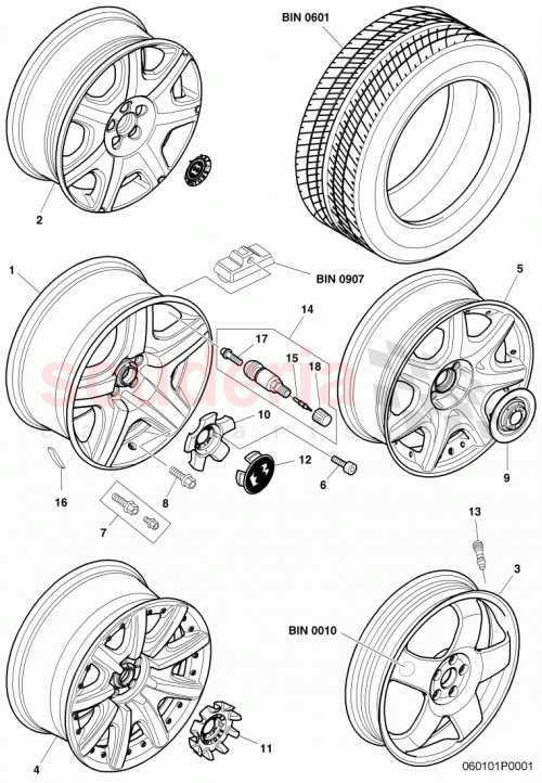 Part Diagram for Bentley 3W0 601 161 T