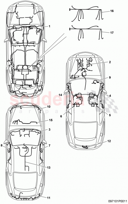 Part Diagram for Bentley 3W8971079J