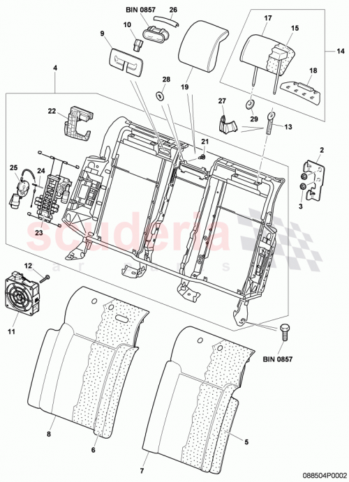Part Diagram for Bentley 3W5885806Q