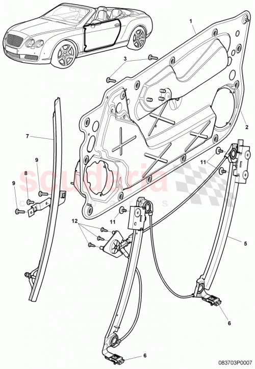Part Diagram for Bentley 3W7837412