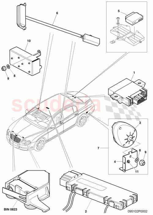 Part Diagram for Bentley 1J0951605A