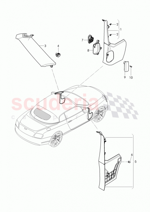 Part Diagram for Bentley 3W7867234C