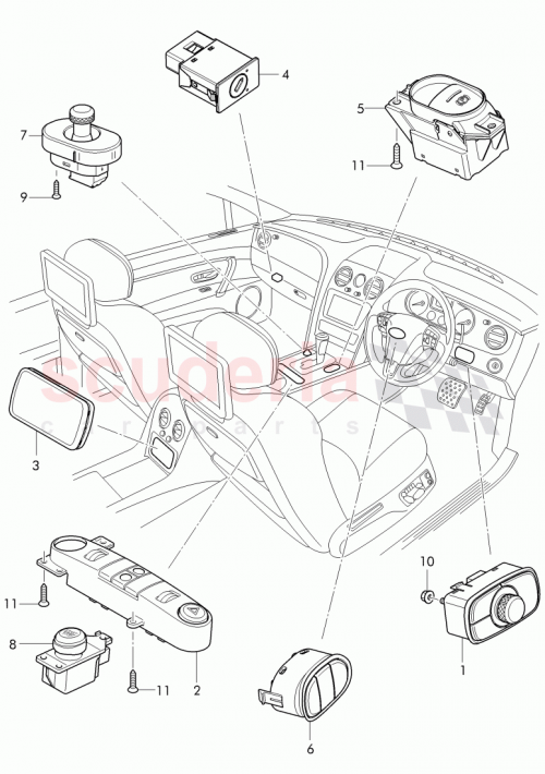 Part Diagram for Bentley 4W0 959 676