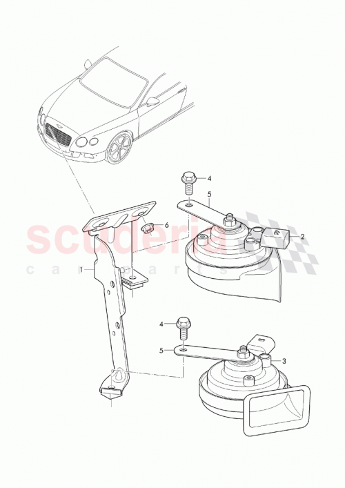 Part Diagram for Bentley 3B0 951 107