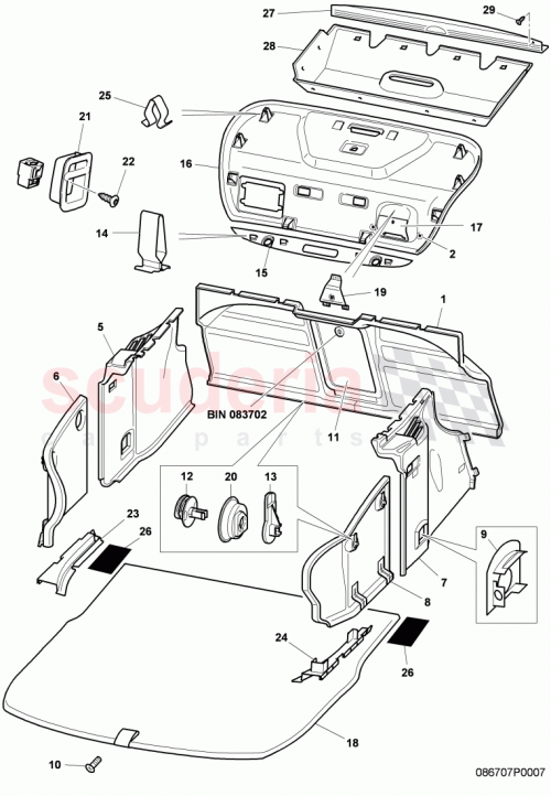 Part Diagram for Bentley 3W8867714P