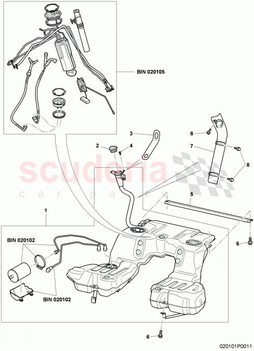 Part Diagram for Bentley 3W0201976A