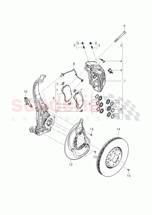 Part Diagram for Bentley 4M0615121AB