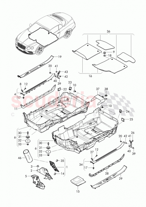 Part Diagram for Bentley 3W7 863 367 D