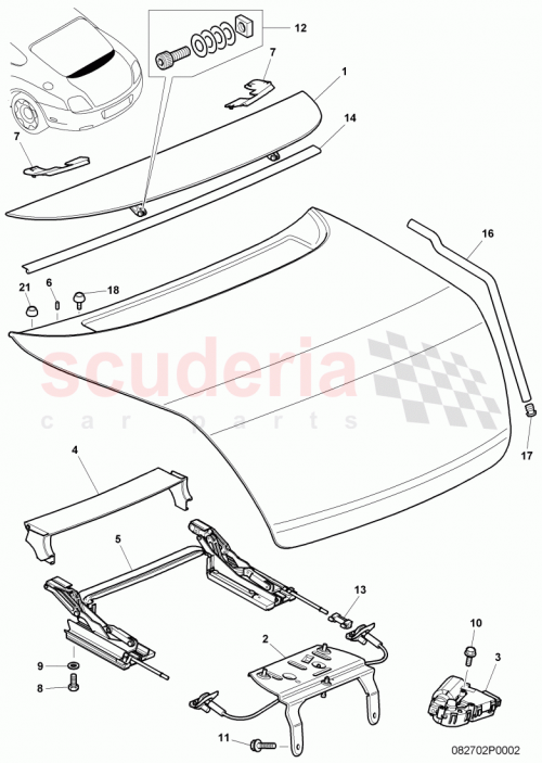 Part Diagram for Bentley 3W8827931H