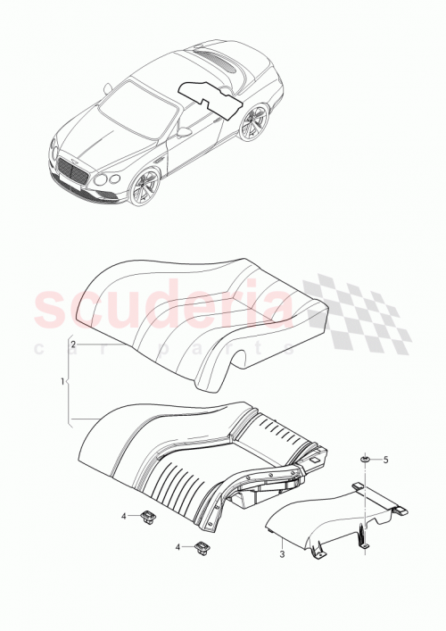 Part Diagram for Bentley 3W7 885 405 AB