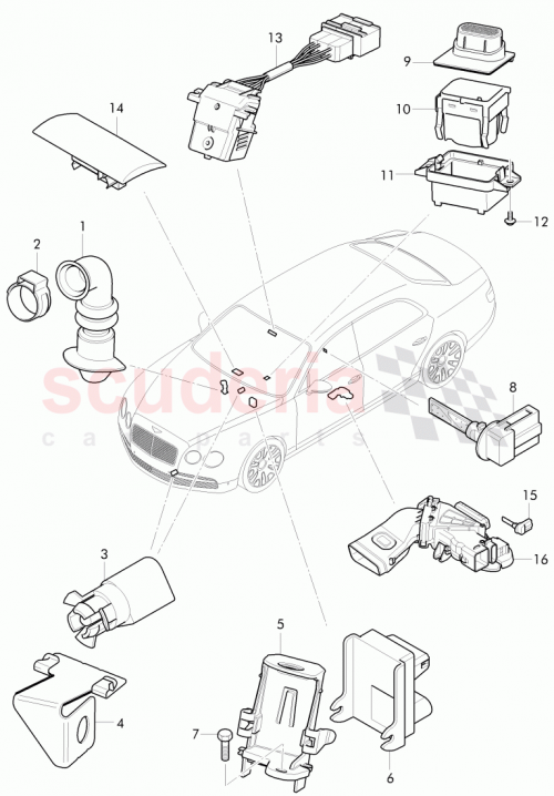 Part Diagram for Bentley 3W3854688