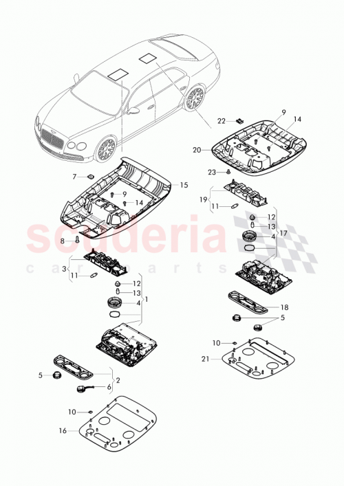 Part Diagram for Bentley 4W0 947 171 A