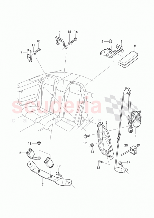 Part Diagram for Bentley 3W7 857 805 A
