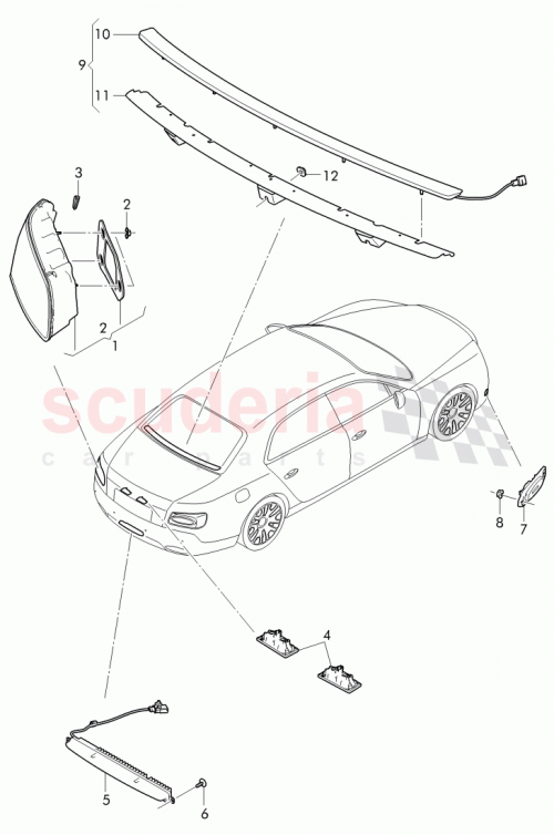 Part Diagram for Bentley 4W0 945 257 A