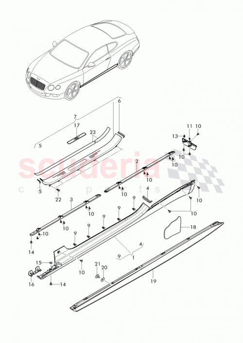 Part Diagram for Bentley 3W8853941