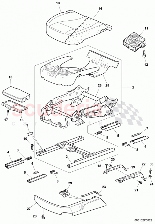 Part Diagram for Bentley 3W5881458