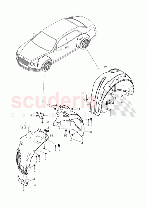 Part Diagram for Bentley 4W0809957E