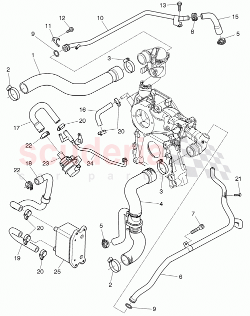 Part Diagram for Bentley 07V121046A