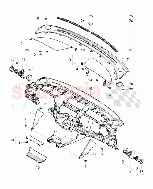 Part Diagram for Bentley 3W3857093