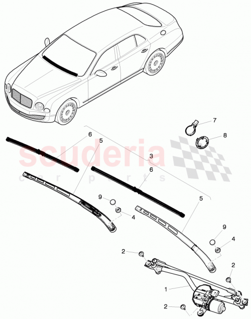 Part Diagram for Bentley 3Y2 955 023 E