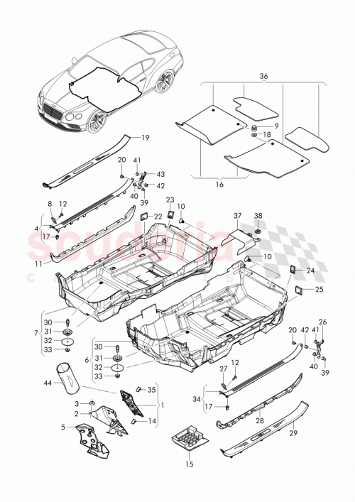 Part Diagram for Bentley 3W8 863 382 A