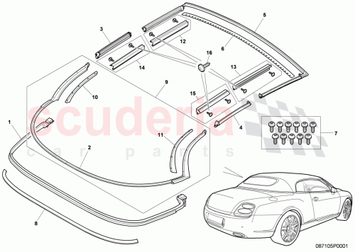 Part Diagram for Bentley 3W7864684