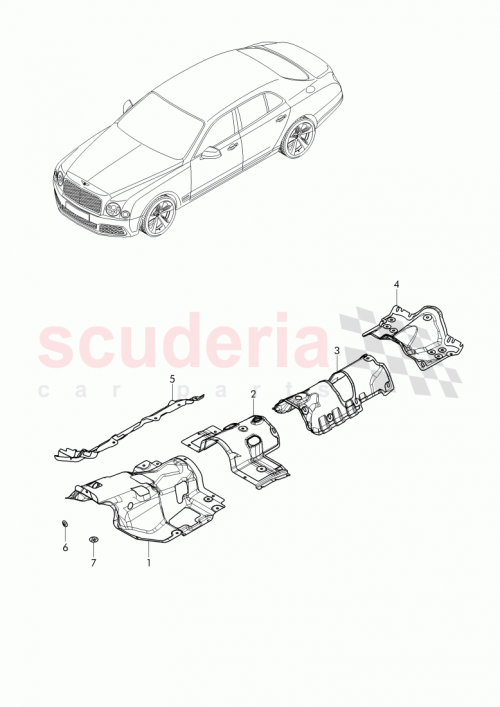 Part Diagram for Bentley 3Y0 825 635 H