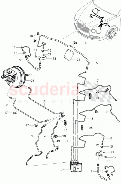 Part Diagram for Bentley 4W0 614 724