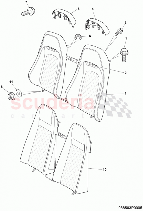 Part Diagram for Bentley 3W7885748