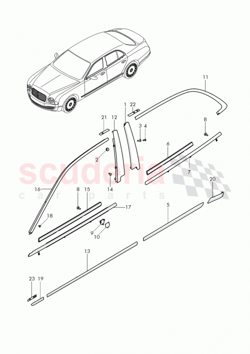 Part Diagram for Bentley 3Y5 839 638 C