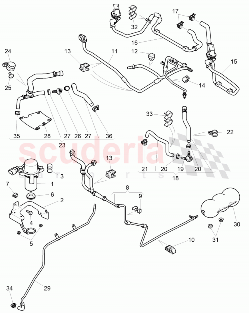 Part Diagram for Bentley 6Q0611933A