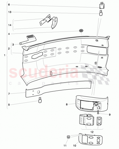 Part Diagram for Bentley 3W8 867 503 AH