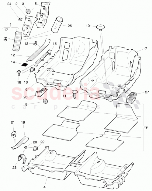 Part Diagram for Bentley 7M3827649