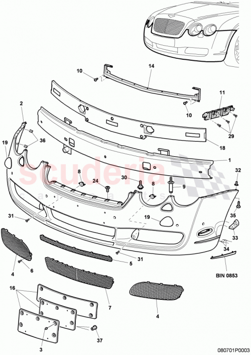 Part Diagram for Bentley 3W0807105AG
