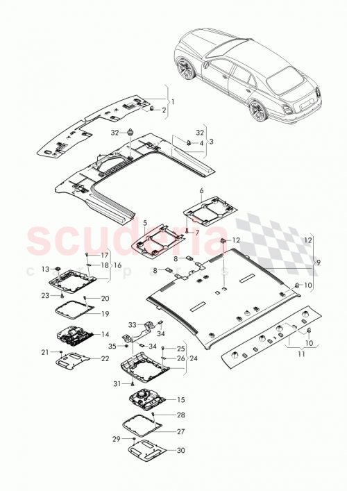 Part Diagram for Bentley 3Y5 867 067 G