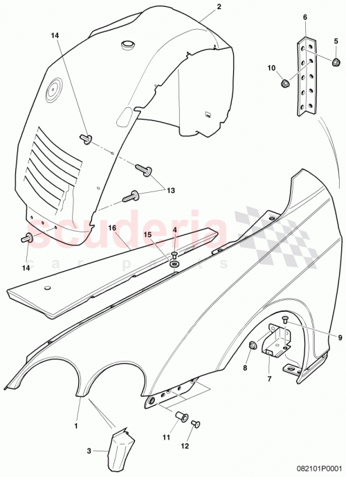 Part Diagram for Bentley 3W8821122B