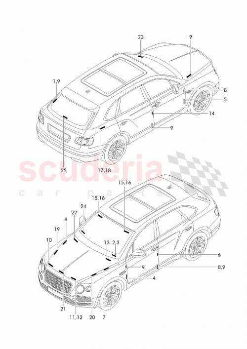 Part Diagram for Bentley 3W0 010 002 E