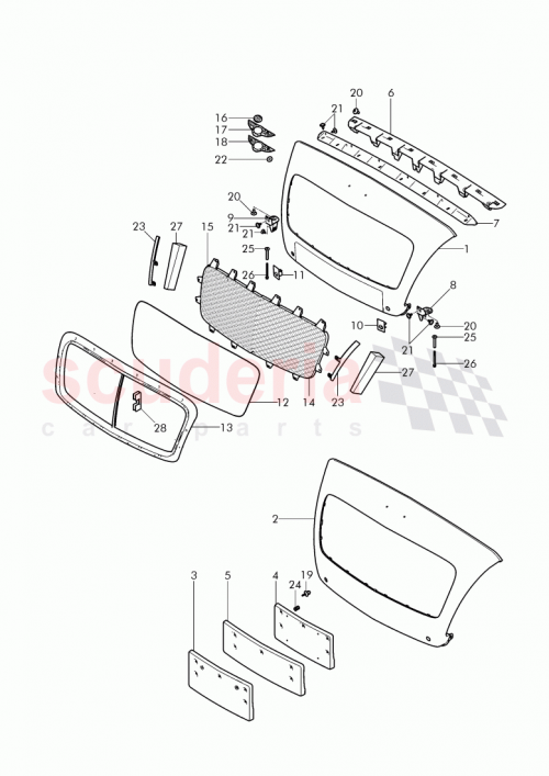 Part Diagram for Bentley 3W3 853 684 B