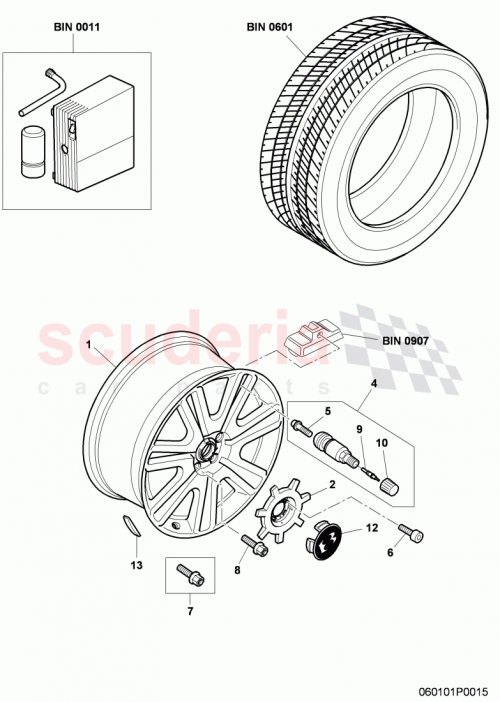 Part Diagram for Bentley 3W0601161DK