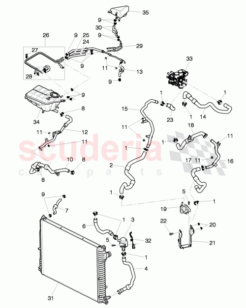 Part Diagram for Bentley 3W0121064E