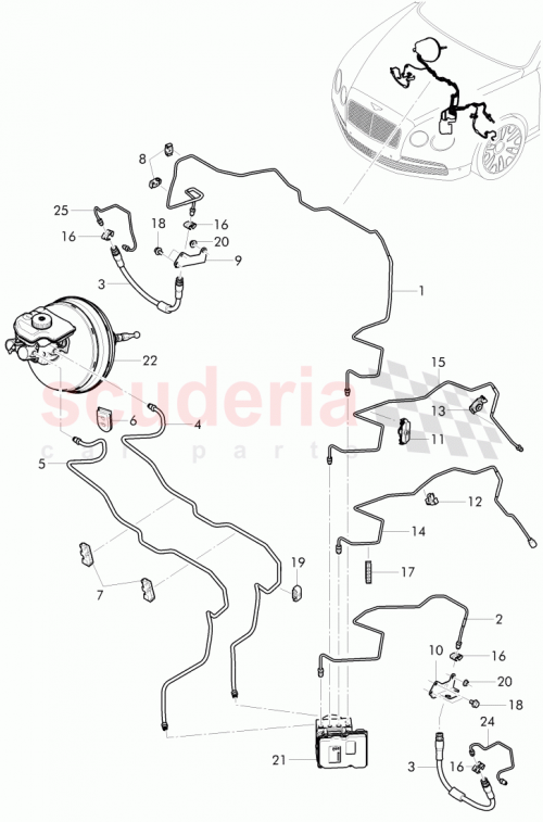 Part Diagram for Bentley 3W2614769