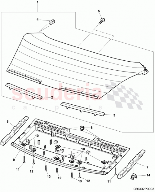 Part Diagram for Bentley 3W0867477B